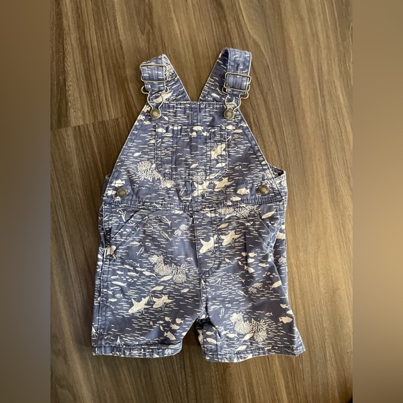 Carter's baby boy Blue sea-life Overalls for Playful Adventures size 12M - Picture 3 of 4